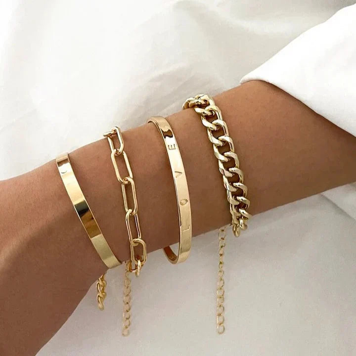 Ensemble de bracelets en or Mercer Elan élégant