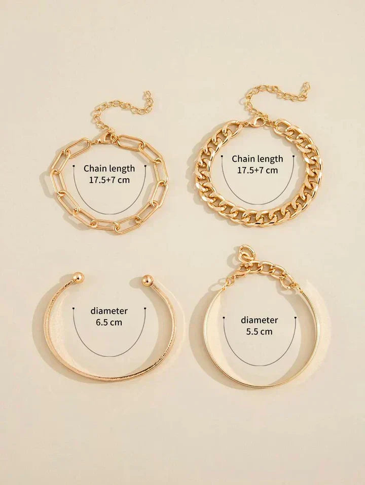 Ensemble de bracelets en or Mercer Elan élégant