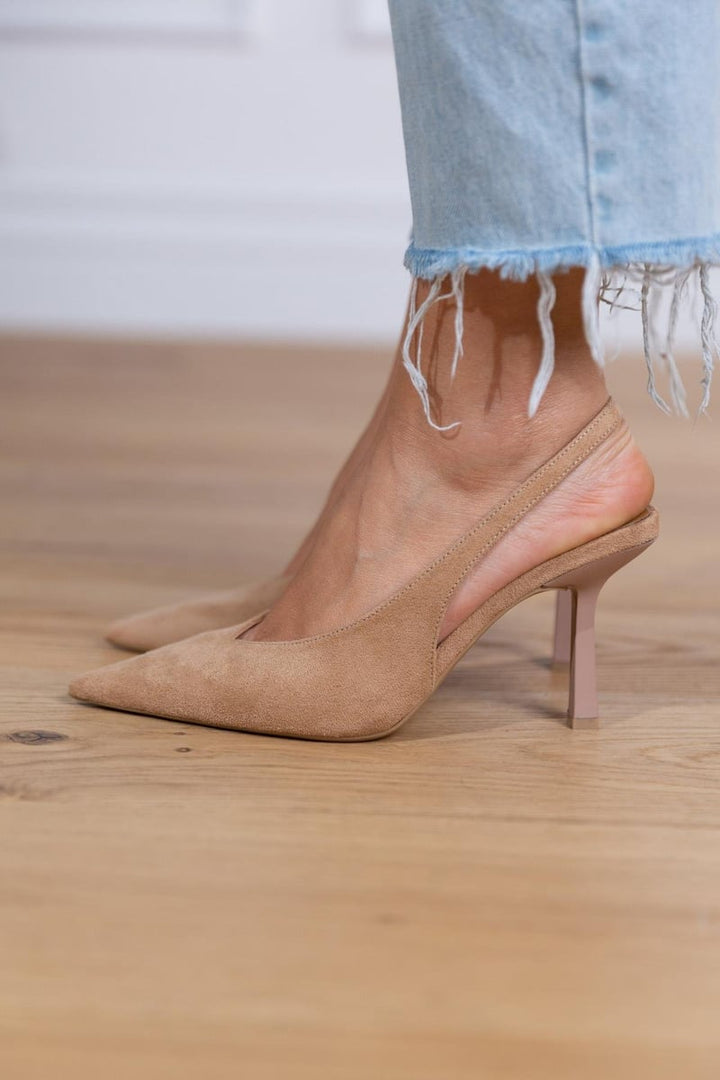 Marlena™ | Chaussures à talons ouverts nude avec talon fin