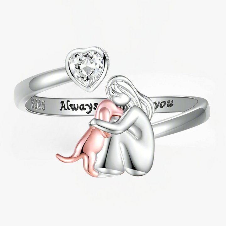 Anne™ - Bague avec Motif de Chien (Rose)