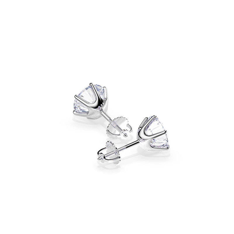 Boucles d'oreilles en or blanc chic Tera
