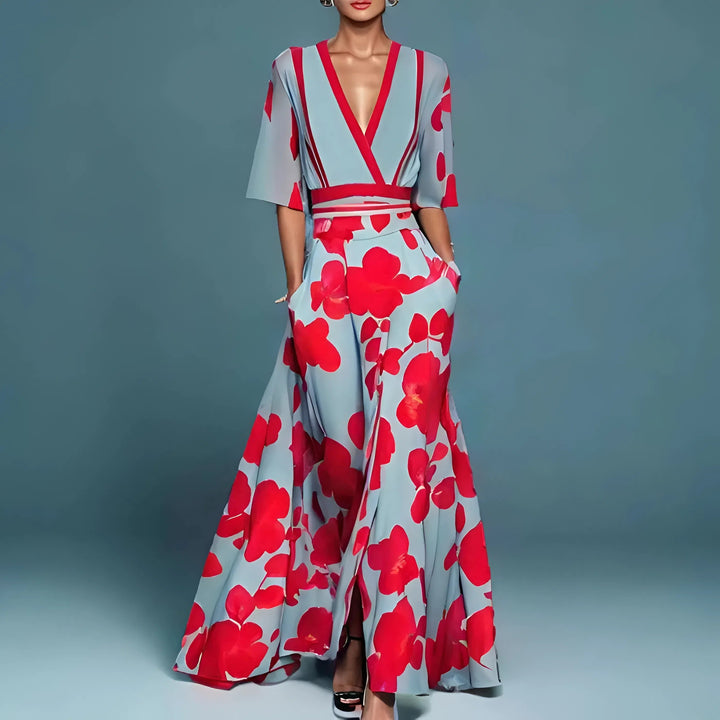Valeria™ | Robe maxi florale au style sophistiqué