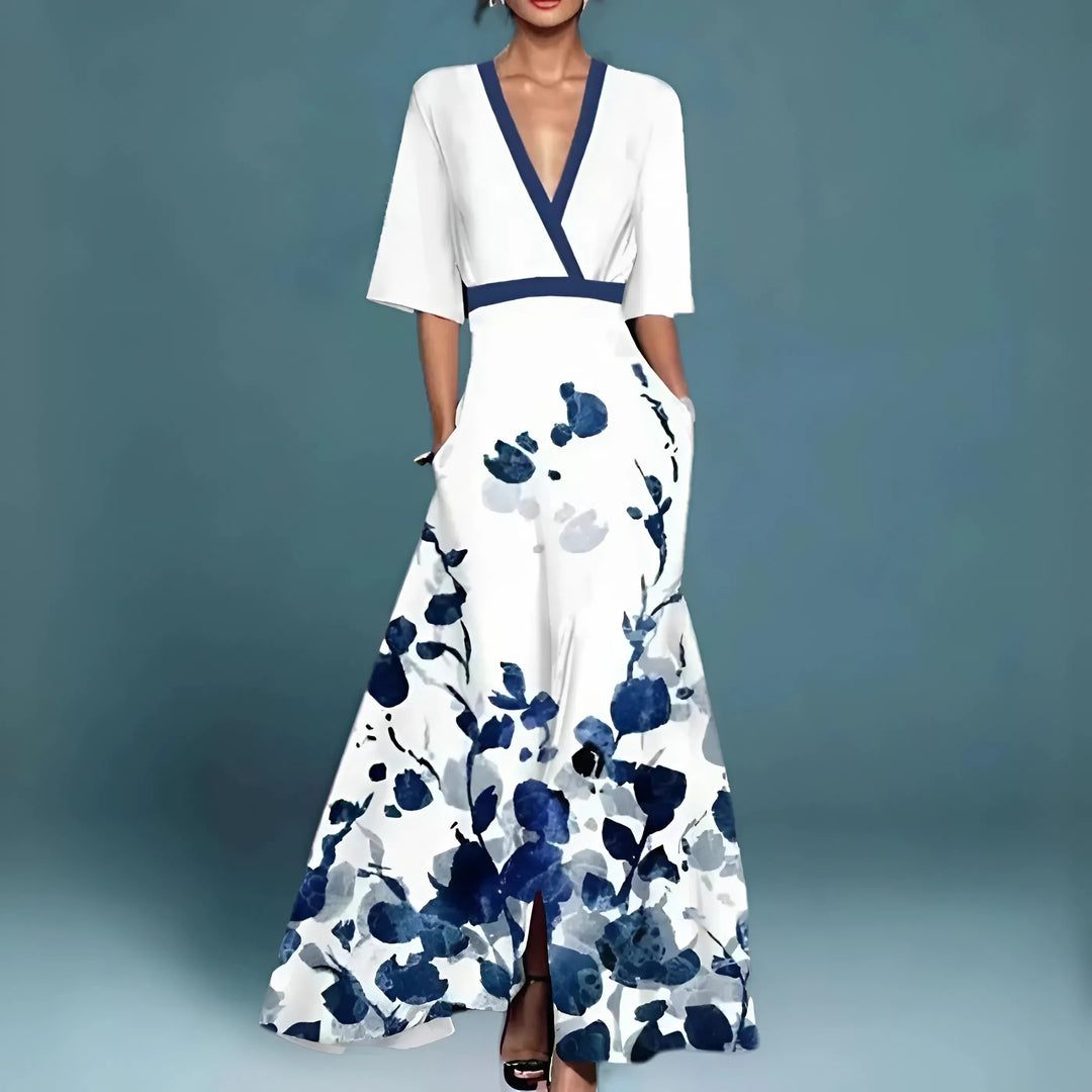 Valeria™ | Robe maxi florale au style sophistiqué
