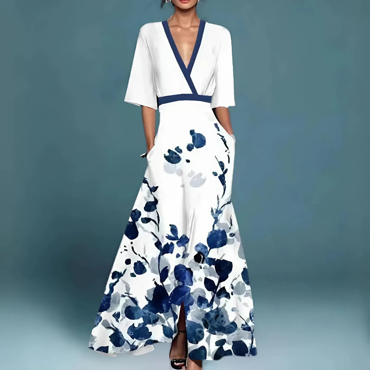 Valeria™ | Robe maxi florale au style sophistiqué
