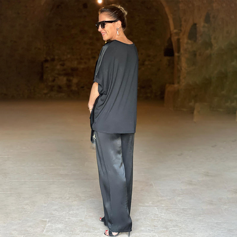 Pauline - Shimmering Satin Set