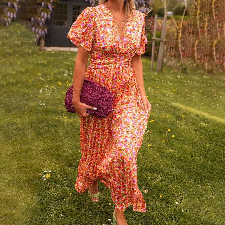 Mirabelle™ | Robe V-Décolleté avec Imprimé