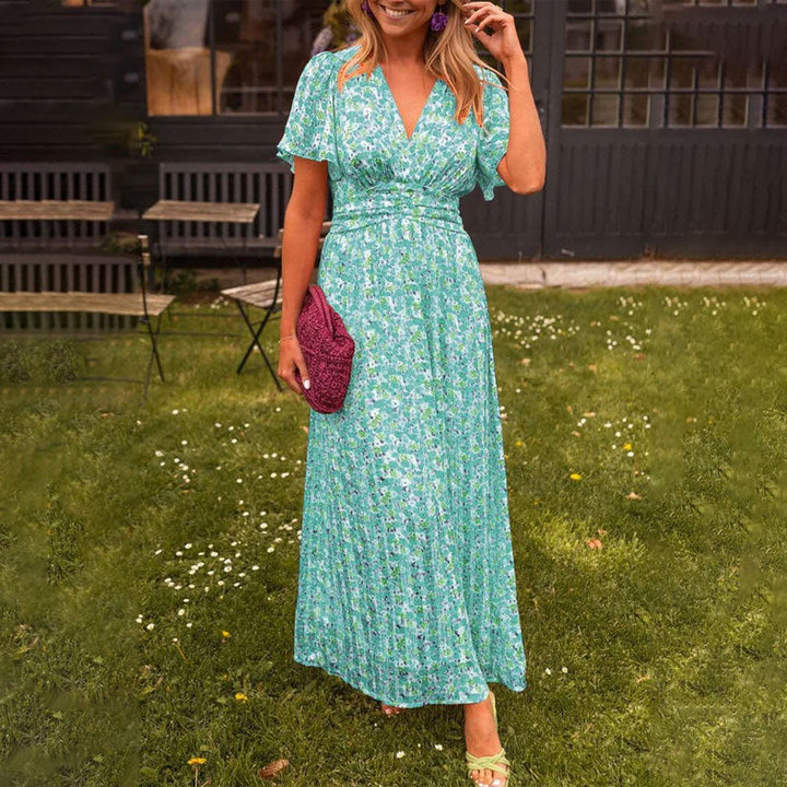 Mirabelle™ | Robe V-Décolleté avec Imprimé