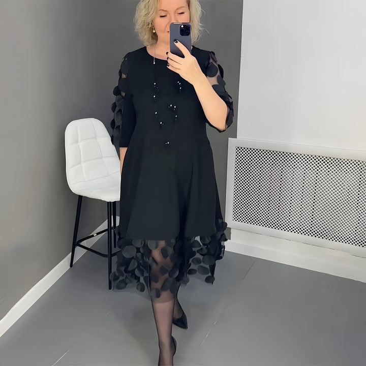 Robe Midi Élégante Sarah™ avec Détails Raffinés
