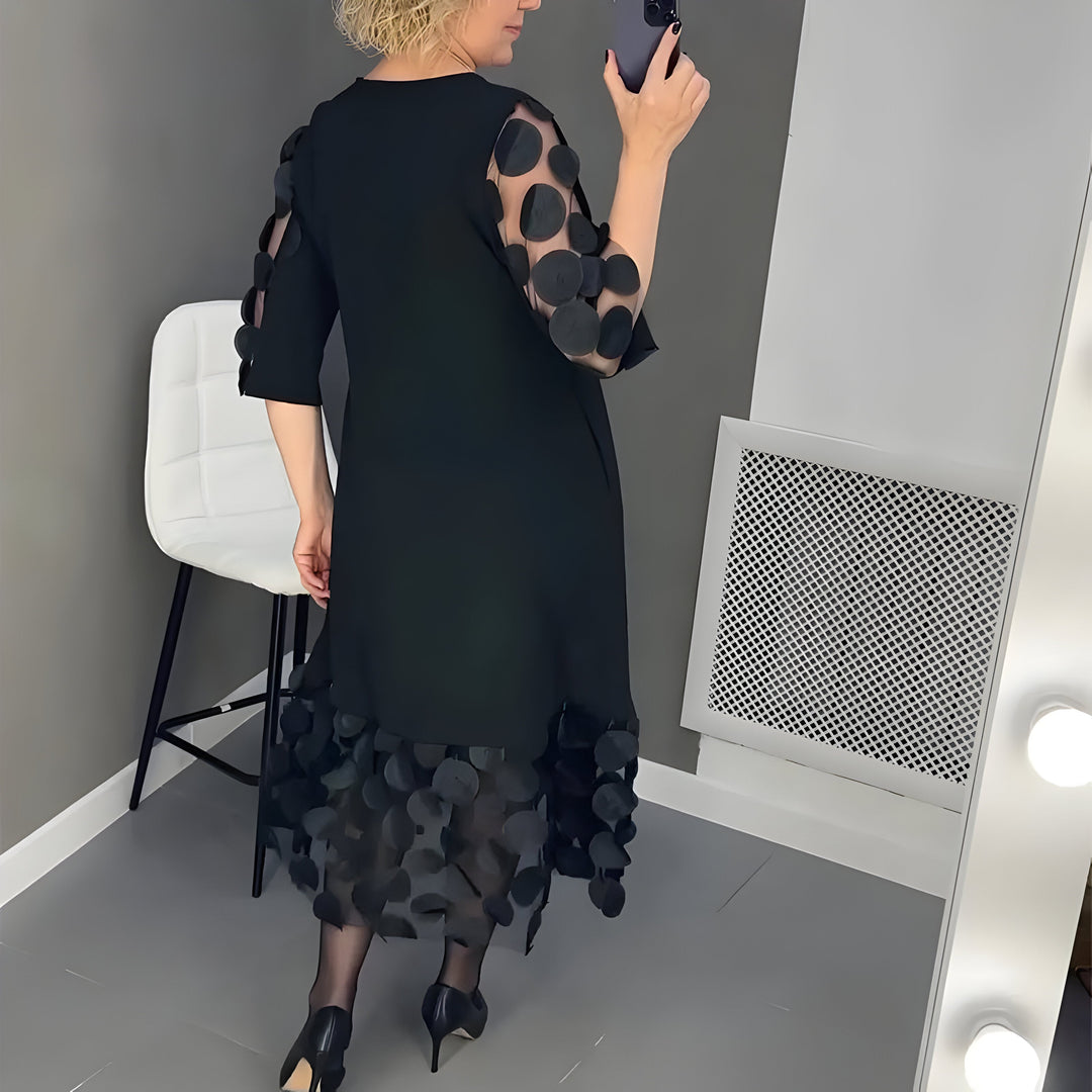 Robe Midi Élégante Sarah™ avec Détails Raffinés