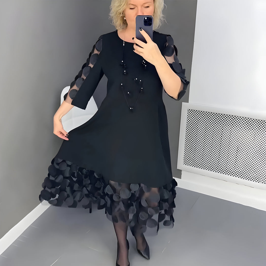 Robe Midi Élégante Sarah™ avec Détails Raffinés