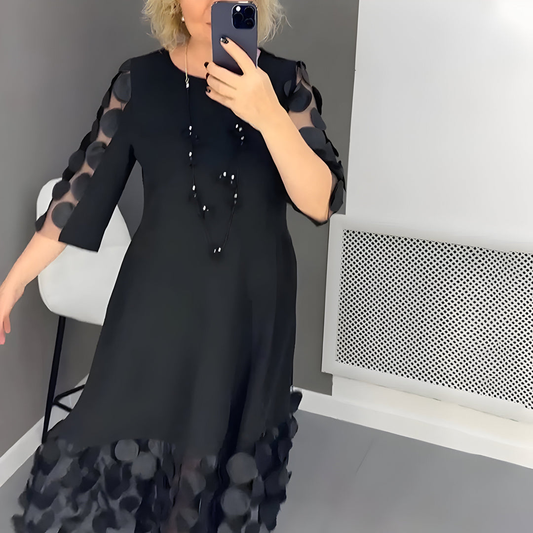 Robe Midi Élégante Sarah™ avec Détails Raffinés