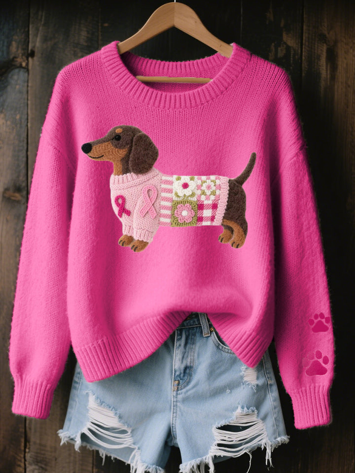 Clodagh | Pull en Tricot avec Détail en Laine Feutrée de Teckel
