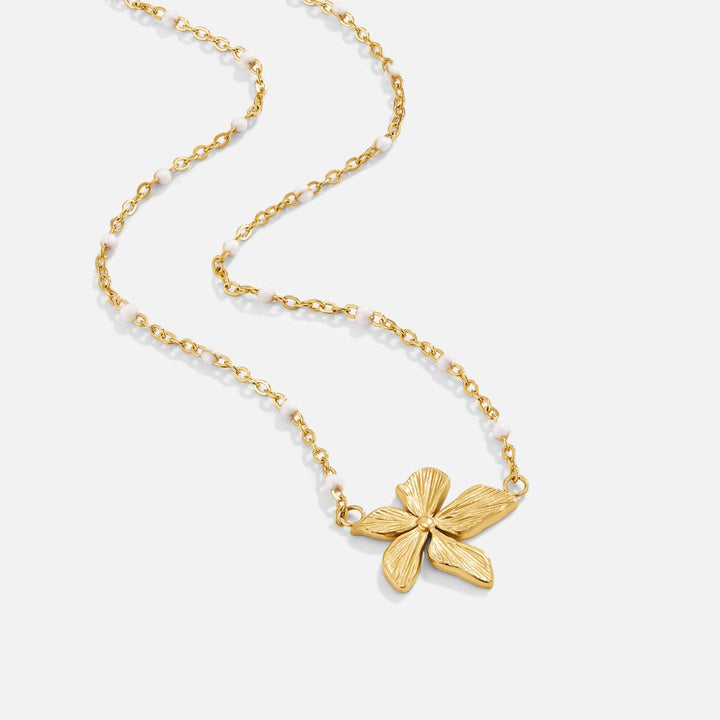 Collier Élégant avec Fleur Dorée