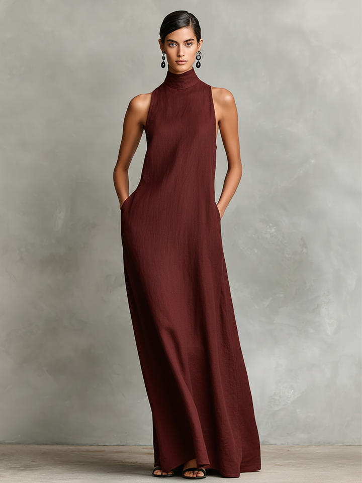 Macarena • Robe noire minimaliste longue
