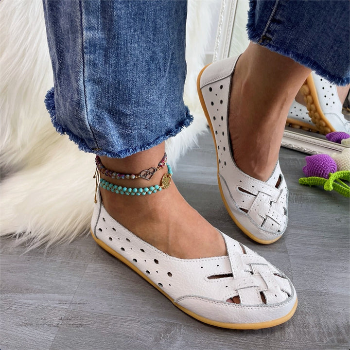 Chaussures Mocassins Jaliane Orthopédiques en Cuir Aéré