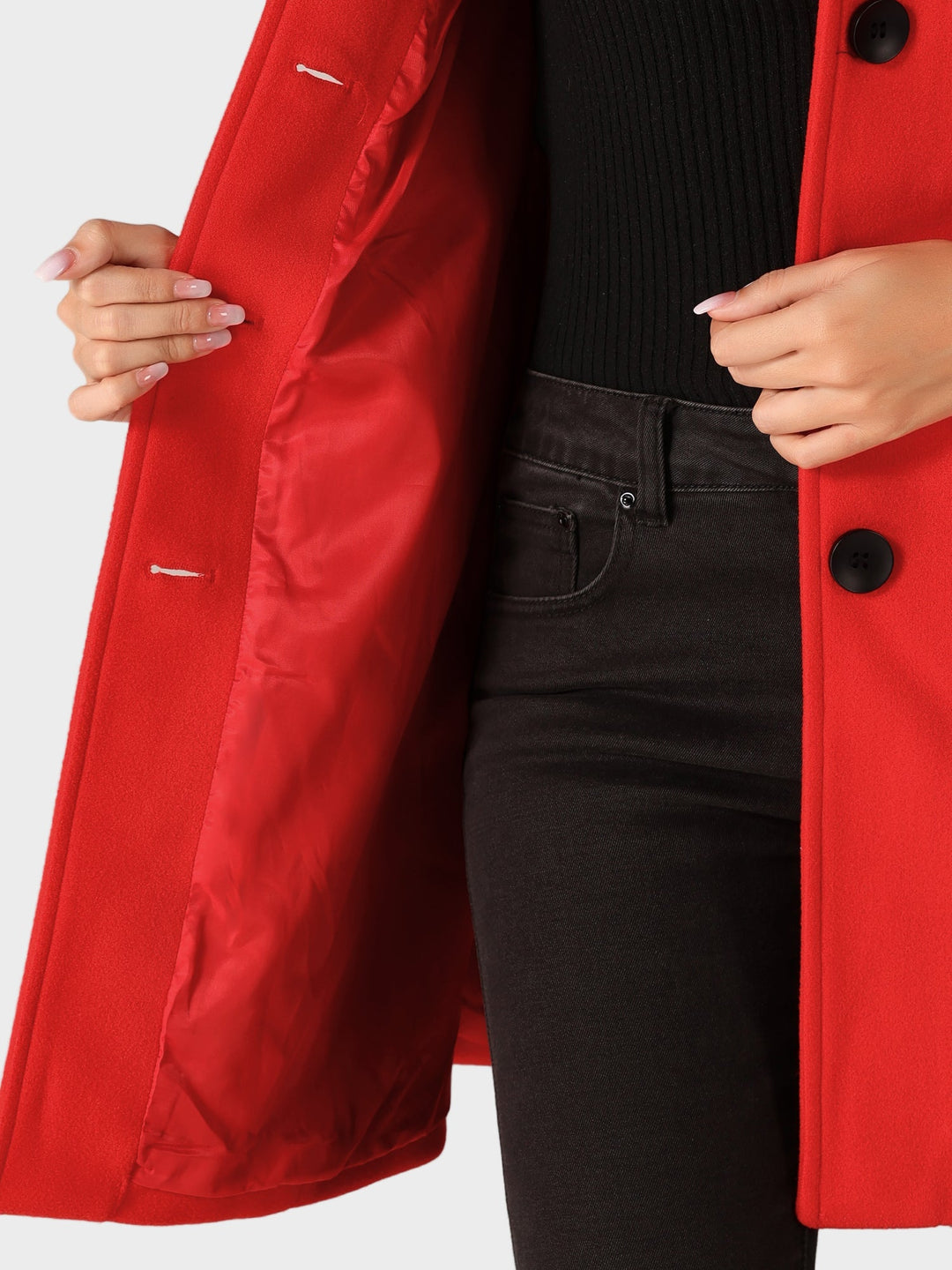 Josephine - Manteau d'hiver féminin avec un bouton