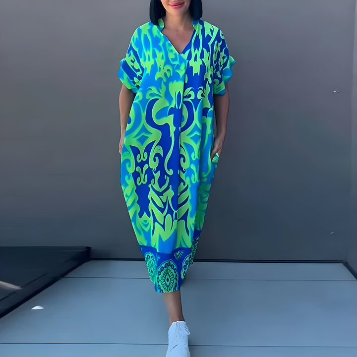 Zoé™ | Robe Maxi à Imprimé Vibrant