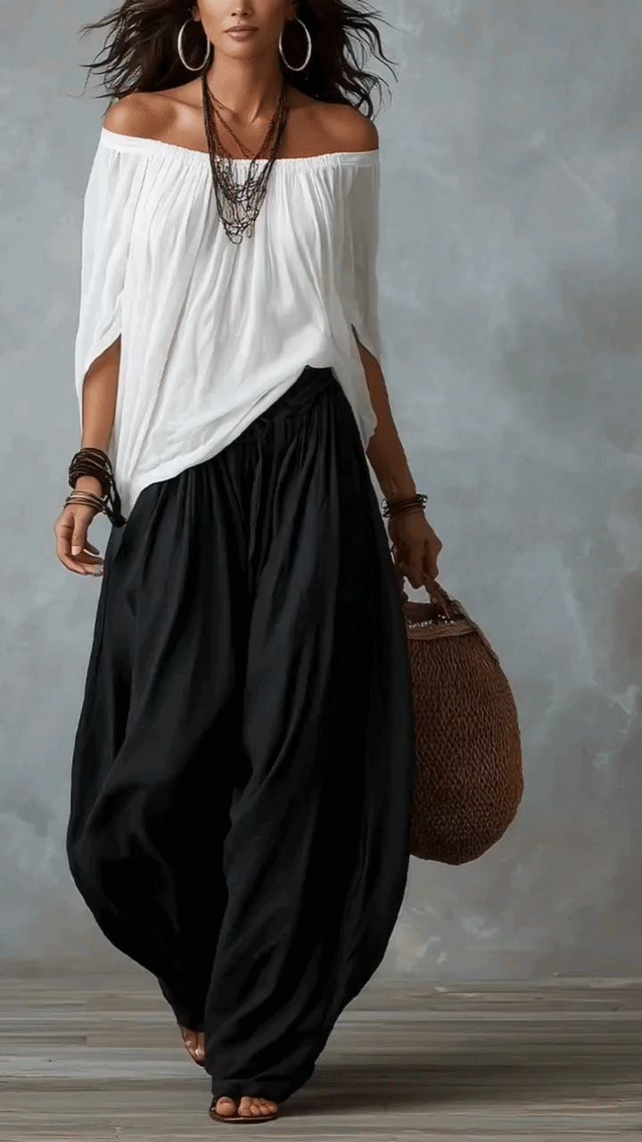 Ingrid™ | Ensemble décontracté 2 pièces avec jambes larges