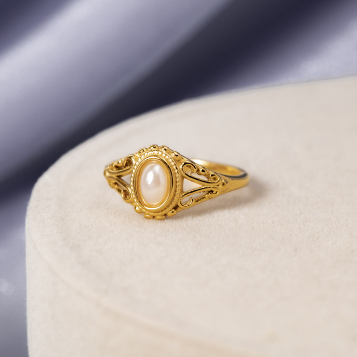 Koninklijke - Bague vintage en perles
